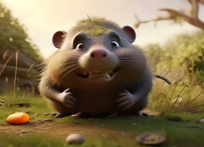 小鼹鼠漏嘴巴的故事；小鼹鼠漏嘴巴的故事图片