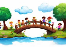 儿童插画小桥（儿童插画小桥图片）