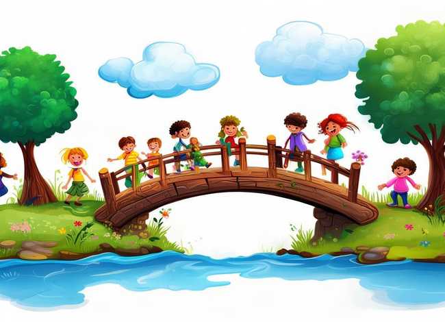 儿童插画小桥（儿童插画小桥图片）