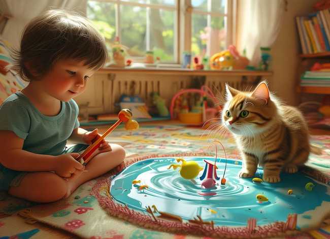 儿童经典故事大全小猫钓鱼绘本，少儿故事大全 睡前故事小猫钓鱼