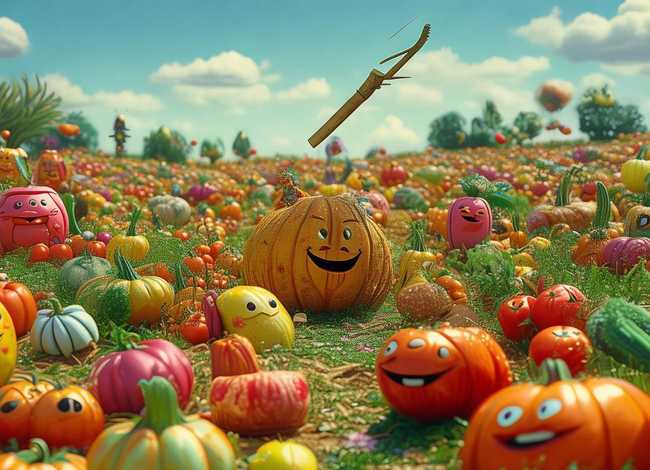 《儿童故事》创意绘画，儿童故事创意绘画丰收