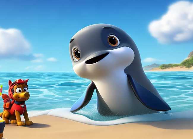 汪汪队救援小鲸鱼的儿童故事 汪汪队游上岸的小鲸鱼故事 汪汪队救援小鲸鱼的儿童故事 汪汪队游上岸的小鲸鱼故事