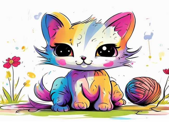 小猫儿童画简笔画、小猫儿童画简笔画图片