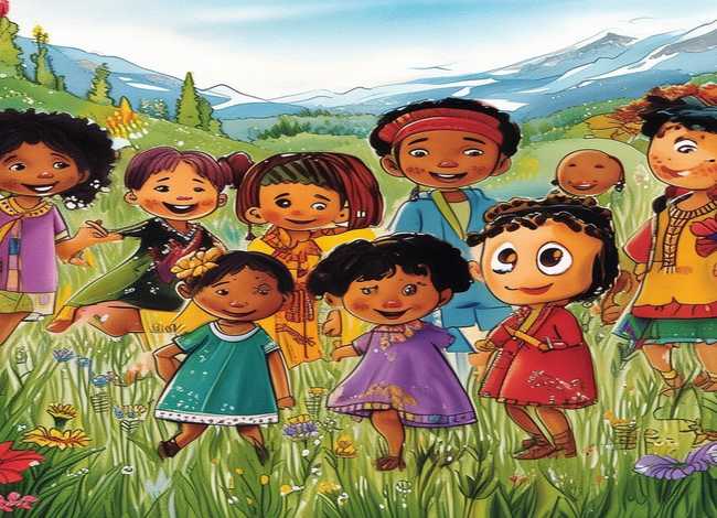 少数民族儿童图片 - 少数民族儿童图片大全手绘图片