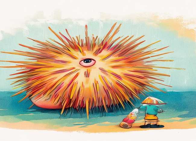 儿童海胆故事 - 海胆儿童画