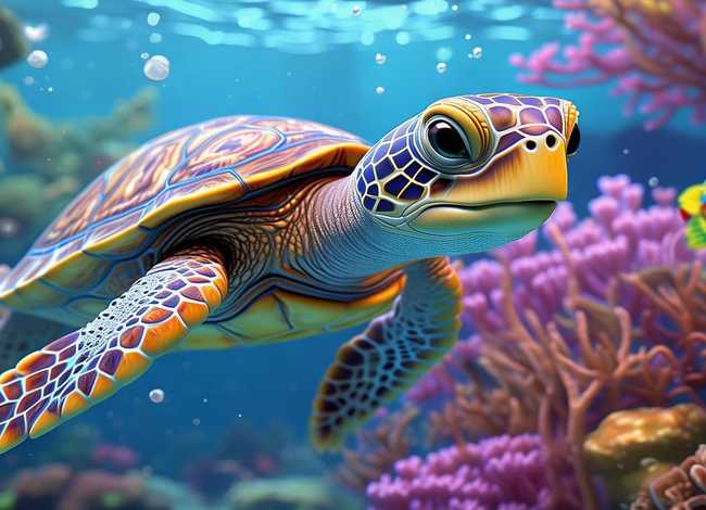 儿童故事鱼龟；乌龟和鱼儿的故事