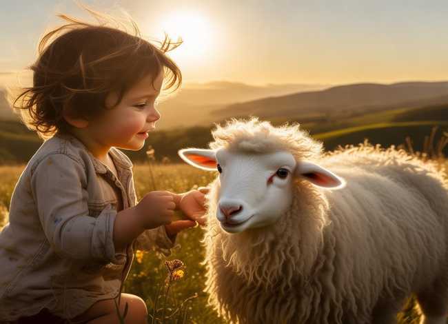 小孩羊的故事 - 小孩和羊的故事