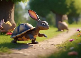 龟兔赛跑儿童故事视频；龟兔赛跑的故事 幼儿 视频播放