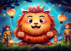 儿童故事年兽ppt图片、幼儿园年兽故事