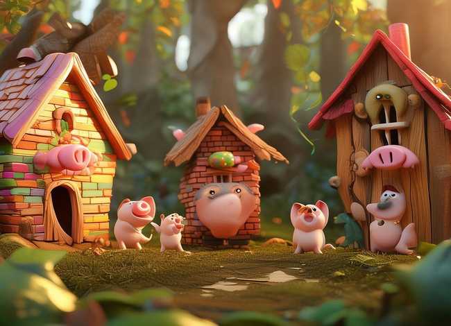 三只小猪儿童版故事（少儿故事三只小猪）