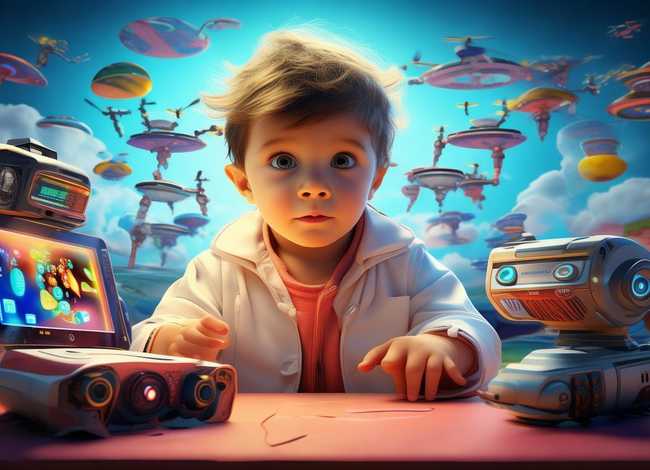 儿童科技素材；儿童科技素材图片