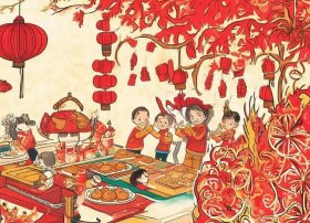 春节的故事儿童绘画、春节的故事绘本故事