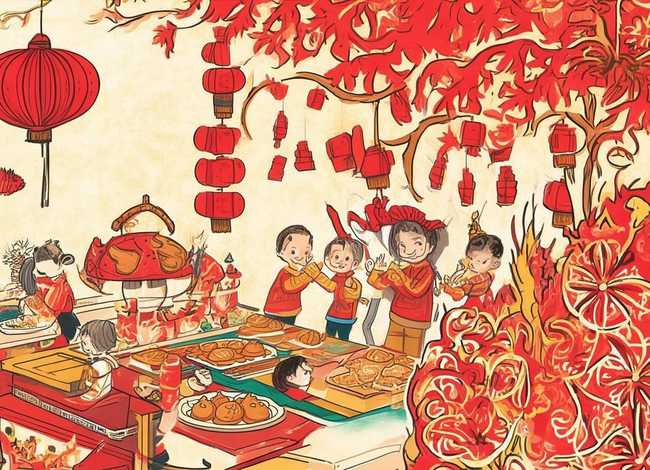 春节的故事儿童绘画、春节的故事绘本故事 春节的故事儿童绘画、春节的故事绘本故事