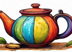 茶壶儿童画图片大全，茶壶儿童画图片大全简单