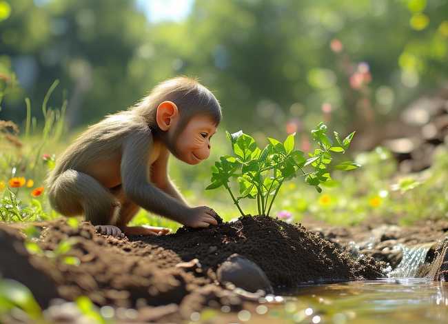 管理故事小猴种瓜 - 小猴子种西瓜故事