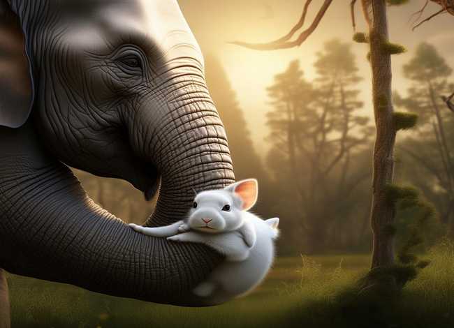 儿童睡前故事大象和兔子的故事（睡前故事大象和小白兔）