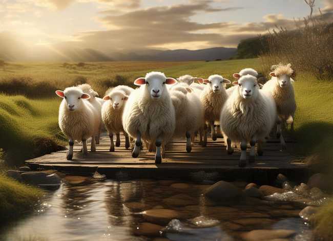 《小羊过桥》的故事、《小羊过桥》的故事简介
