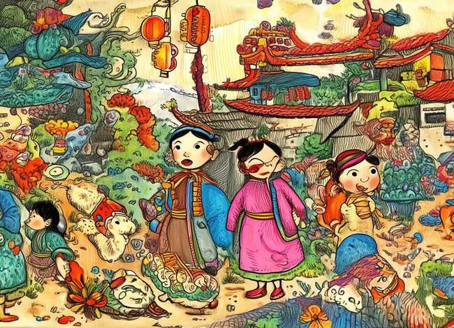 中国民间故事儿童绘画作品 中国民间故事绘画手抄报 中国民间故事儿童绘画作品 中国民间故事绘画手抄报