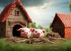 小儿故事视频三只小猪、幼儿讲故事三只小猪视频