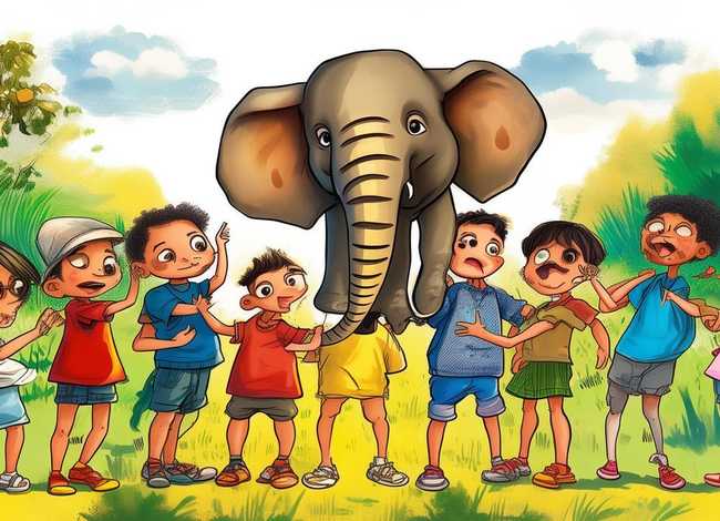 盲人摸象成语故事儿童版书(盲人摸象 成语故事) 盲人摸象成语故事儿童版书(盲人摸象 成语故事)