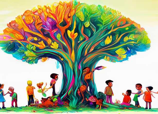 儿童画大树的故事，画画大树的故事