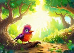 儿童故事一只小鸟 - 一只小鸟幼儿故事