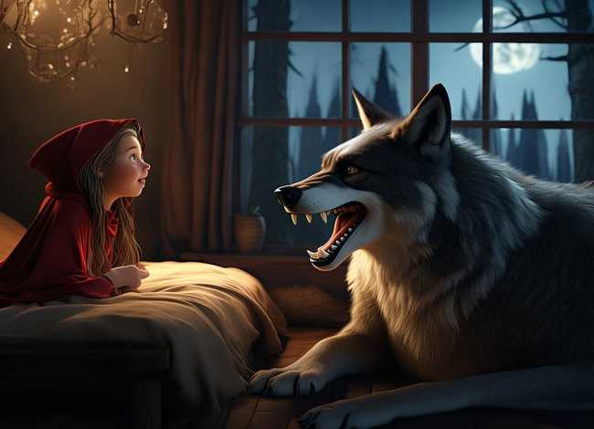 睡前故事小红帽与大灰狼故事原版，小红帽与大灰狼的故事 睡前故事文字