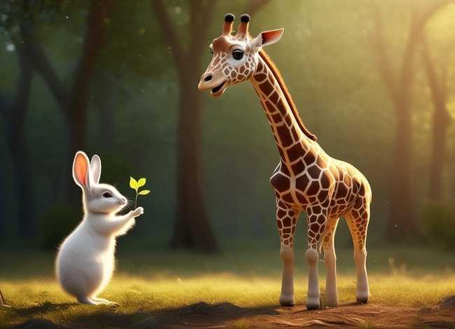 长颈鹿和小白兔的故事,小白兔和长颈鹿的故事睡前故事 长颈鹿和小白兔的故事,小白兔和长颈鹿的故事睡前故事