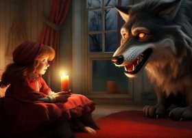 小孩睡前故事小红帽，小孩睡前故事小红帽和大灰狼的故事