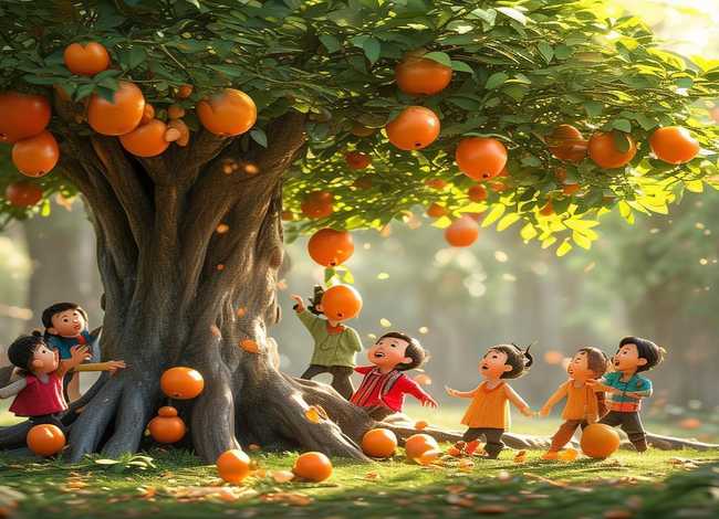 关于柿子的儿童故事有哪些，柿子有关的儿童故事