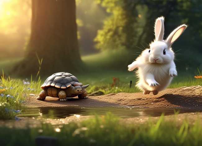 儿童睡前小故事兔子乌龟赛跑 睡前故事乌龟和小兔子赛跑