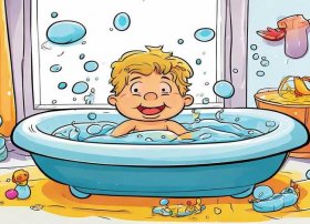 儿童洗澡图片（儿童洗澡图片简笔画）