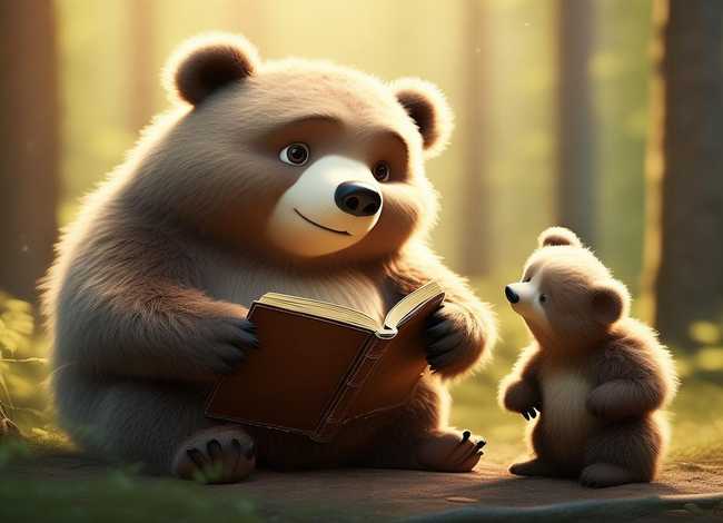 儿童故事善良大熊、小故事大道理善良的小熊