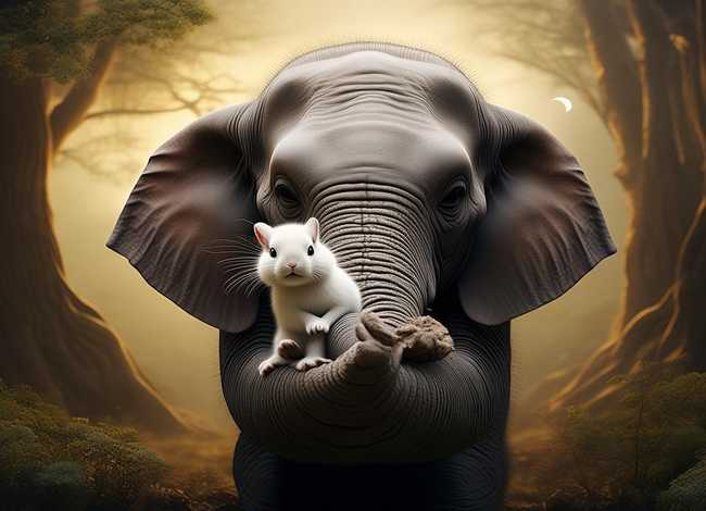 儿童睡前故事大象和兔子的故事（睡前故事大象和小白兔）