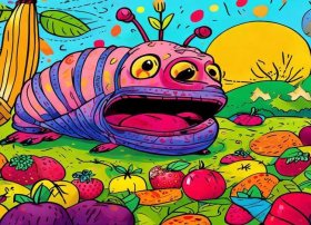 贪吃毛毛虫绘本、贪吃的毛毛虫绘本故事手抄报