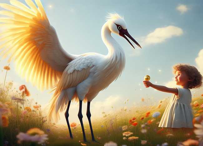 儿童童话故事感恩的鹤，感恩的鹤的故事