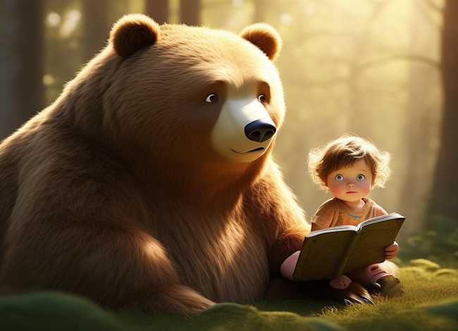 儿童故事朋友和熊 寓言故事朋友和熊