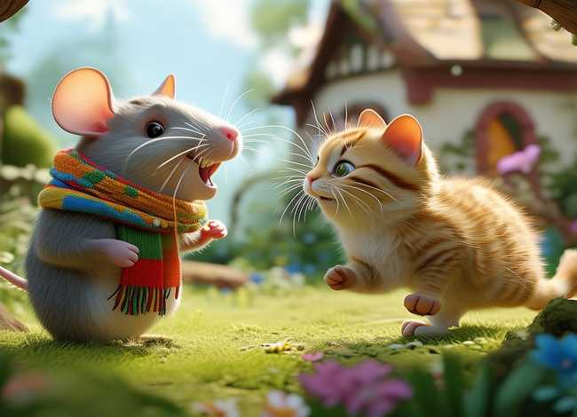 大个子老鼠小个子猫的儿童故事 - 我想听大个子老鼠小个子猫的故事