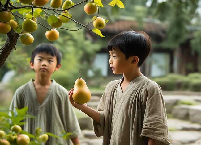 孔融让梨故事；孔融让梨的故事告诉我们什么道理