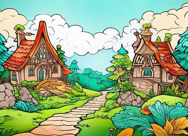 童话故事简笔画涂色可打印 童话故事简笔画涂色可直接打印