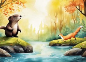 儿童故事里面有水狸先生的故事；狐狸和水獭的故事