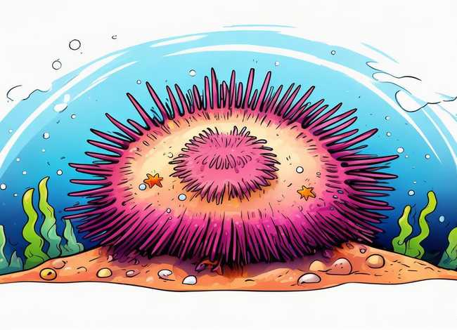 海胆儿童画 海胆简笔图画 海胆儿童画 海胆简笔图画