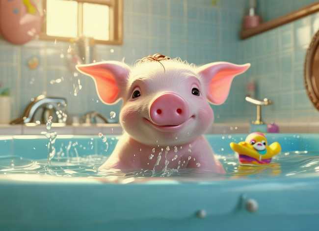 小猪洗澡记绘本（小猪洗澡记绘本故事文字版）