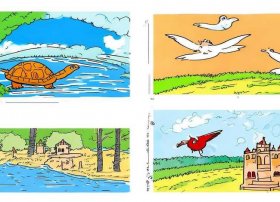 成语故事儿童3-6岁简笔画；成语故事简笔画六幅图