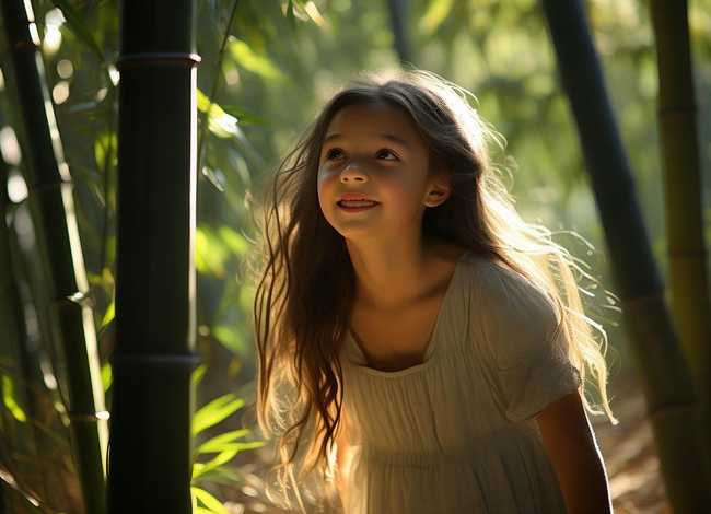 竹子里小孩的故事，竹子里的小女孩故事