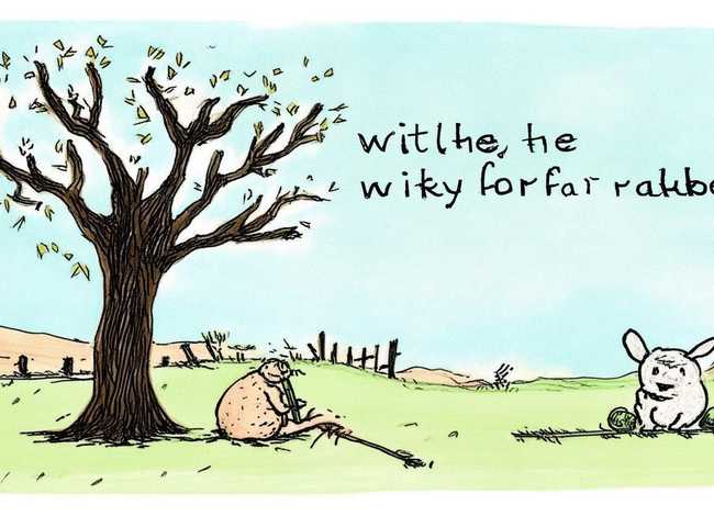 儿童成语故事守株待兔图片素材，成语故事守株待兔的简笔画图片