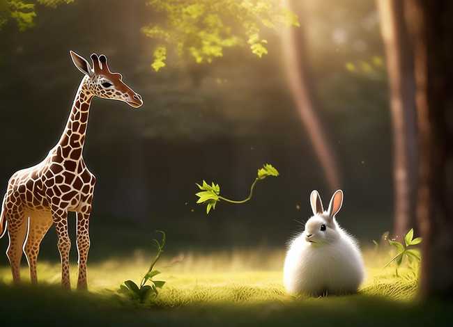长颈鹿和小白兔的故事,小白兔和长颈鹿的故事睡前故事 长颈鹿和小白兔的故事,小白兔和长颈鹿的故事睡前故事
