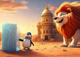 企鹅给狮子大王寄冰块的故事；企鹅给狮子大王寄冰块的故事原文