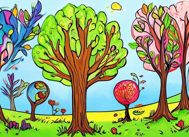树儿童画作品图片、树儿童画画图片大全 树儿童画作品图片、树儿童画画图片大全