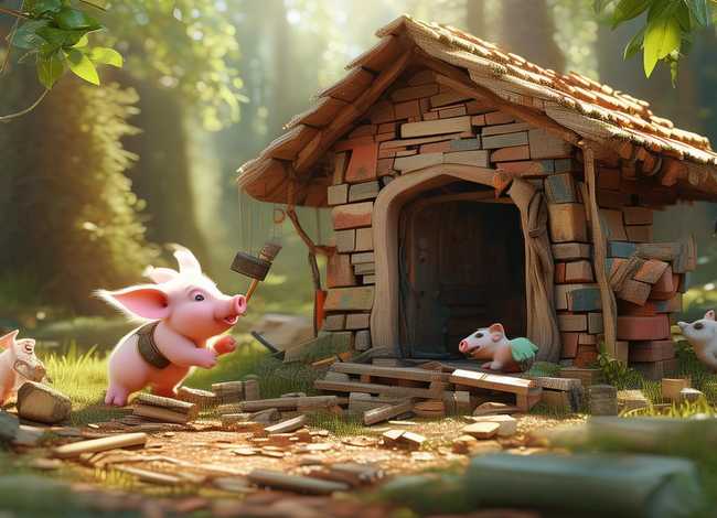 儿童故事小猪盖房子；少儿故事小猪盖房子